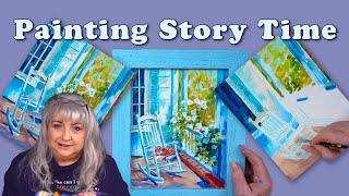 Acrylic Painting amp Story Time  A Rocking Chair with a Cat and Aunt Sallys Revenge [upl. by Airekahs277]