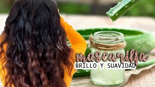 🌱 MASCARILLA de ALOE VERA SÁBILA para el CABELLO SECO TEÑIDO MALTRATADO [upl. by Llehcor]