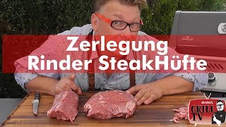 Rinder Steak Hüfte Zerlegung  Rummel Grill TV rummelgrilltv [upl. by Cram]