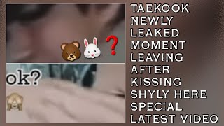 OMG💋😱Taekook Newly Leaked Moment Leaving After Kissing Shyly HereLatestjungkooktaehyungbts [upl. by Tildie]