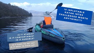 Intex Challenger Kayak Review Complete review Including packing up time [upl. by Farrah]