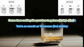 Tennessee Whisky by Chris Stapleton play along with scrolling guitar chords and lyrics [upl. by Rochell89]