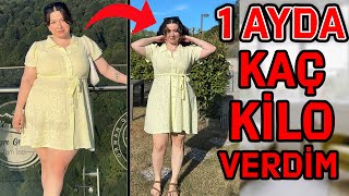 1 AYDA KAÇ KİLO VERDİM  TÜP MİDE 1 AY [upl. by Lauretta]