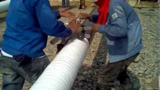 Polyken Tape Coating  Wrapping ToolVideo 2 [upl. by Iam]