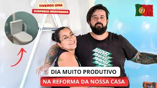 Dia muito produtivo na reforma da nossa casa em Portugal 🇵🇹 [upl. by Kartis]