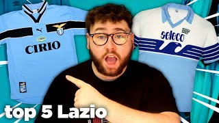 TOP 5 LAZIO FOOTBALL SHIRTS OF ALL TIME [upl. by Dorkas]