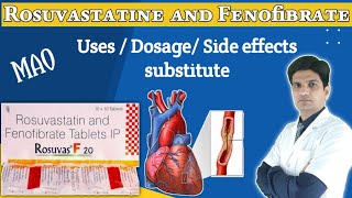 Rosuvastatin and Fenofibrate tablets  Rosuvastatin and fenofibrate tablet ip in hindi [upl. by Bauske510]