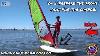 Windsurfing tutorial tack and jibe step by step [upl. by Heintz]