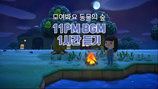 🌙Playlist 모동숲 11PM 브금모닥불소리 듣기 1시간 Animal CrossingNew Horizons [upl. by Jacinta300]