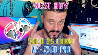 Recensione auricolari per inear monitor KZ ZS10 PRO  BEST BUY [upl. by Pronty]