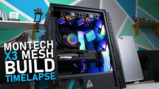 Montech X3 Mesh PC Build Timelapse [upl. by Hadeis]