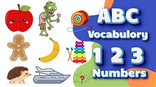 A to Z Alphabets Vocabulary For Kids  Numbers 110  Fun Factory Kids  Learning and Rhyming Poems [upl. by Anivad]