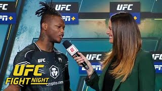 Terrance McKinney has a message for his son after 20second KO at UFCVegas81  ESPN MMA [upl. by Karrie]