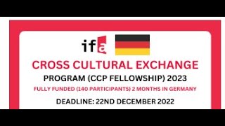 Cross Cultural Exchange Program CCP Fellowship 2023  Fully Funded [upl. by Metzgar]