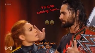 Becky Lynch amp Seth Rollins funny moments ft brollins being chaotic dorks brollins [upl. by Reichel]