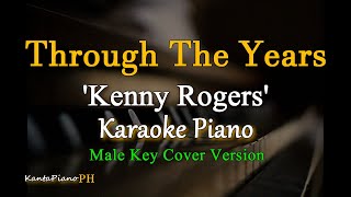 Through The Years  Kenny Rogers Piano Karaoke [upl. by Nicholl]