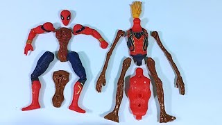 MARVEL AVENGERS ASSEMBLE TOYS  SPIDERMAN VS SIRENHEAD [upl. by Eyt]