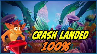 Crash Bandicoot 4  Crash Landed 100  All Gems and Box Locations Walkthrough [upl. by Haden]