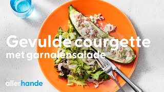 Gevulde courgette met garnalensalade  Recept  Allerhande [upl. by Hugibert]