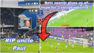 Everton 13 West Ham Matchday vlog Hammers hammer effortless Everton  Areola masterclass [upl. by Aniweta]