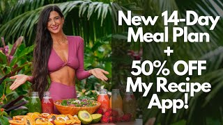 New 14Day Meal Plan  50 OFF My FullyRaw Recipe App 🌱 Best 500 Raw Vegan Recipes for 2024 🎉 [upl. by Neliak]