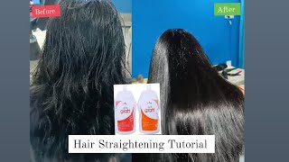 How To Get Permanent Straight Hair At Home With Loreal XTenso Cream Mens Curly To Straight Hair [upl. by Akkinahs798]