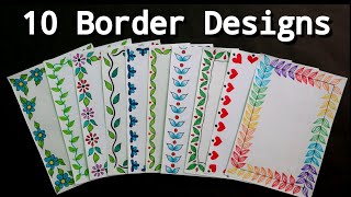 10 Border DesignsBorder Designs for Project File10 Quick and Easy Border Design ideas [upl. by Roana355]