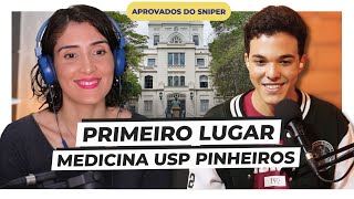 Como ele Passou em MEDICINA em PRIMEIRO LUGAR na USP PINHEIROS [upl. by Aharon]