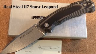 Real Steel H7 Snow Leopard hunting style lockback knife 14C28N Sandvik steel blade [upl. by Donoho]