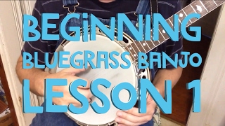 Learn to Play Bluegrass Banjo  Lesson 1 [upl. by Icak]