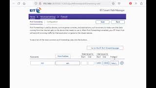 Set up Port Forwarding on a BT Home Hub 6 [upl. by Ailecara]