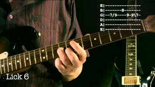 Easy A minor Blues Licks Lesson [upl. by Lachus]