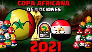 ASÍ fue la COPA AFRICANA DE NACIONES CAMERÚN 2021 countryballs [upl. by Sanez]