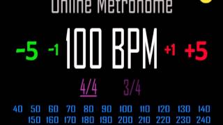 Metronomo Online  Online Metronome  100 BPM 44 [upl. by Puklich434]