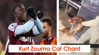 Kurt Zouma Cat Chant by Watford Fans at West Ham [upl. by Harhay]