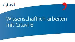 17 Erstellen Sie Ihr erstes Citavi 6 Projekt für Ihre wissenschaftliche Arbeit [upl. by Ahsenom]