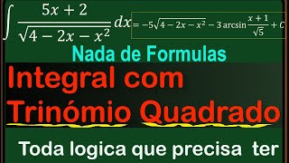 Integral com trinômio Quadrado  Exercícios [upl. by Jump514]