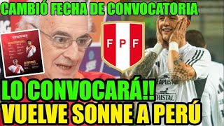 OLIVER SONNE CONVOCADO A LA SELECCION PERUANA POR JORGE FOSSATI PARA AMISTOSOS DE MARZO [upl. by Daren]