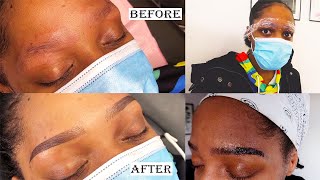 My Microblading Experience  Before amp After  Full Healing Process  Combination Brows On Oily Skin [upl. by Leventis]