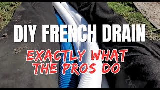 How To Install Perforated Pipe FRENCH DRAIN For Do It Yourself Job [upl. by Giacinta]