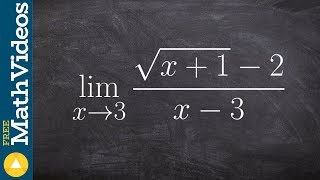 How to rationalize the radical to evaluate a limit [upl. by Tait]