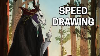 Speed Drawing The Ancient Magus Bride von Tang Wenxu [upl. by Anifled]