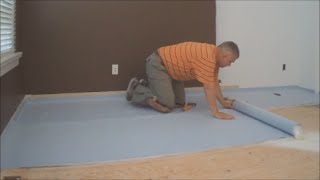 How to Install Underlayment for Laminate Flooring Installation Mryoucandoityourself [upl. by Los393]