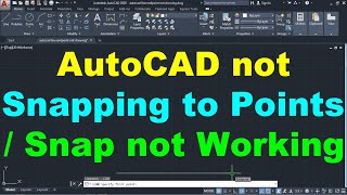 AutoCAD not Snapping to Points [upl. by Ellison274]