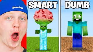 Smart Vs Dumb Zombies In Minecraft [upl. by Harrietta]