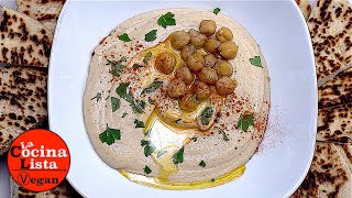 Receta HUMMUS⎮Buenísimo 😍  Recetas veganas fáciles y baratas [upl. by Gualterio]