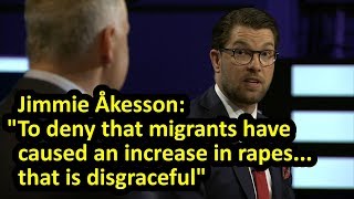 REUPLOAD Sweden Democrats leader Jimmie Åkesson in the SVT party leaders debate English subtitles [upl. by Waldon]