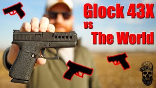 Glock 43X Vs The World G43X Vs G19 G26 G48 Sig P365 Shield Plus Canik MC9 FN Reflex CZ P10S [upl. by Aihsiek]