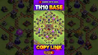 ULTIMATE TH10 HYBRIDTROPHY Base Design  Clash of Clans [upl. by Ayifa780]