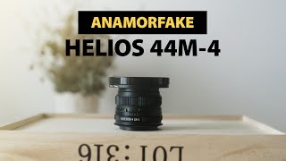 ANAMORFAKE HELIOS 44M4 58mm f2  Lažan anamorph objektiv s lažnim Tiffen Black ProMist 14 filterom [upl. by Aicyle933]